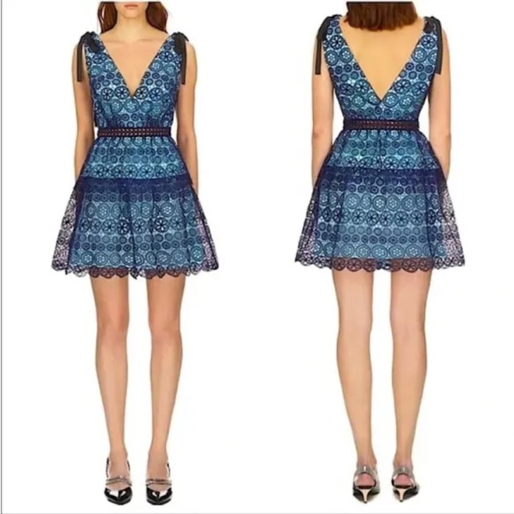 Floral Deep V Mini Dress - Picture 7 of 9